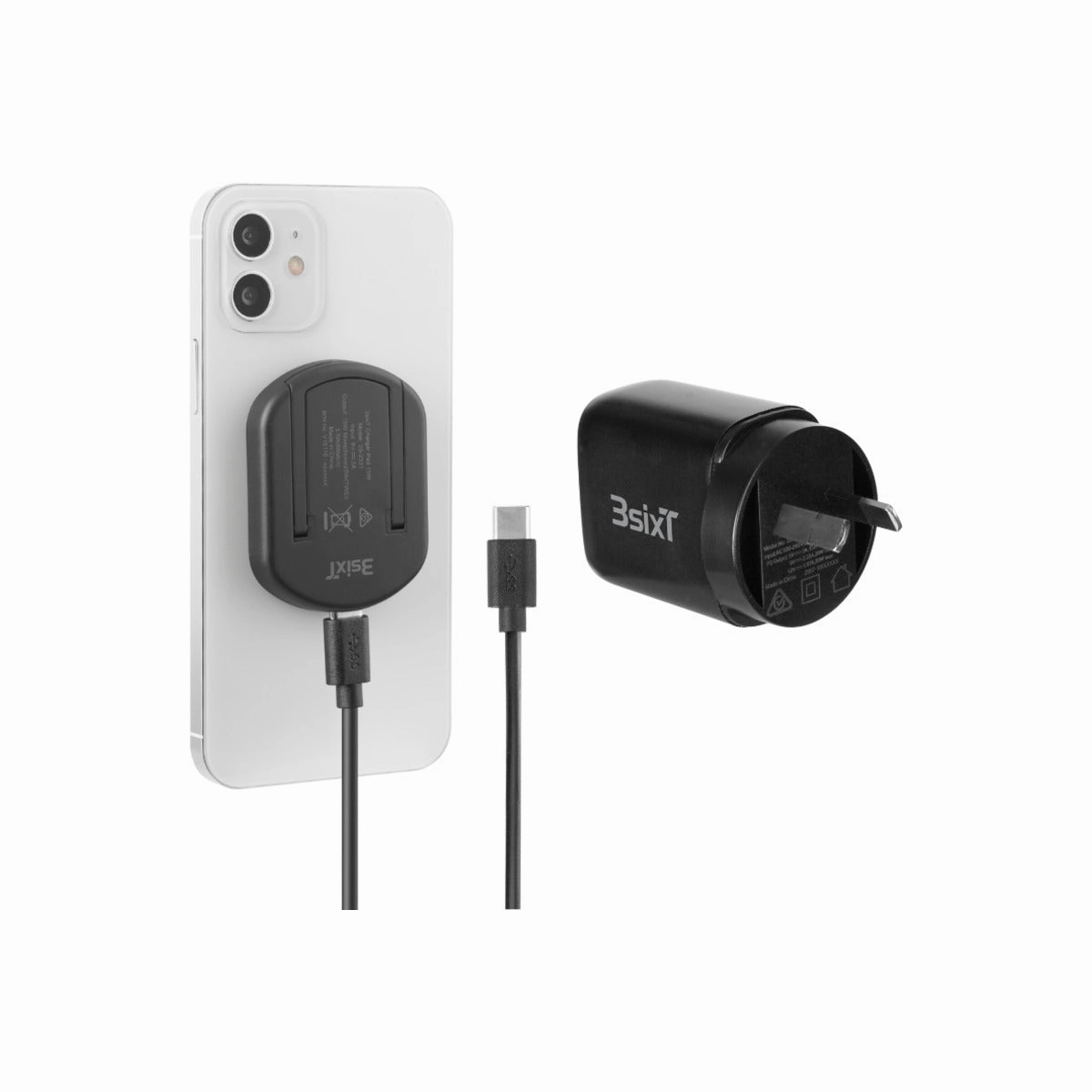 3Sixt All In 1 Magsafe Charger   20W Wall Charger - Black Special Occasion Discount Clearance Event