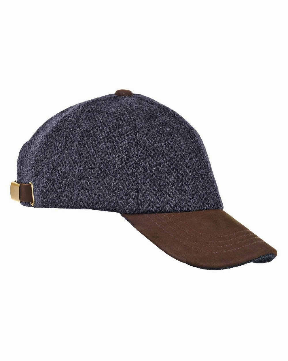 Grab It Fast Heather Glencairn Harris Tweed Leather Peak Baseball Cap