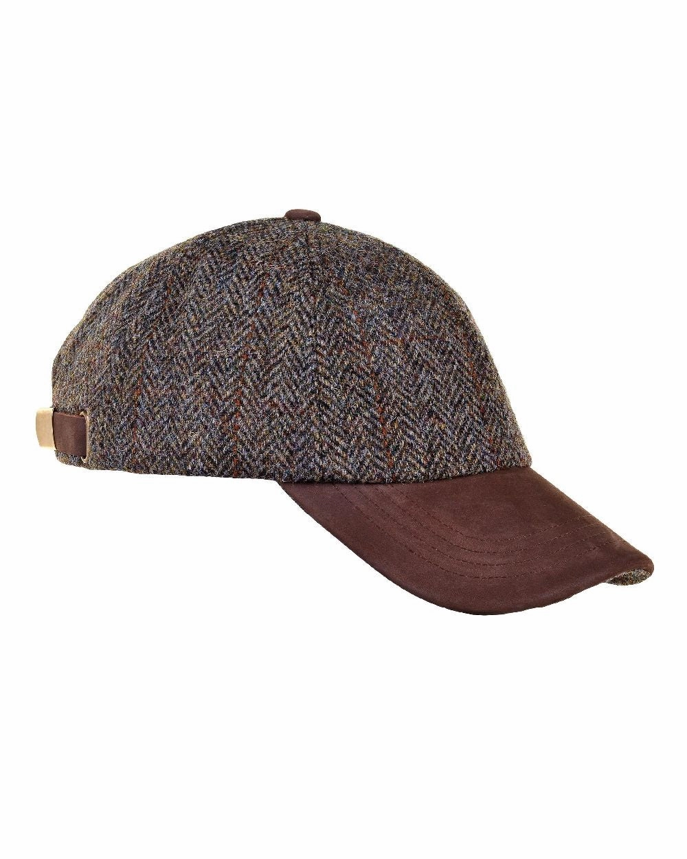 Best Price Today Best Deal Alert Heather Glencairn Harris Tweed Leather Peak Baseball Cap
