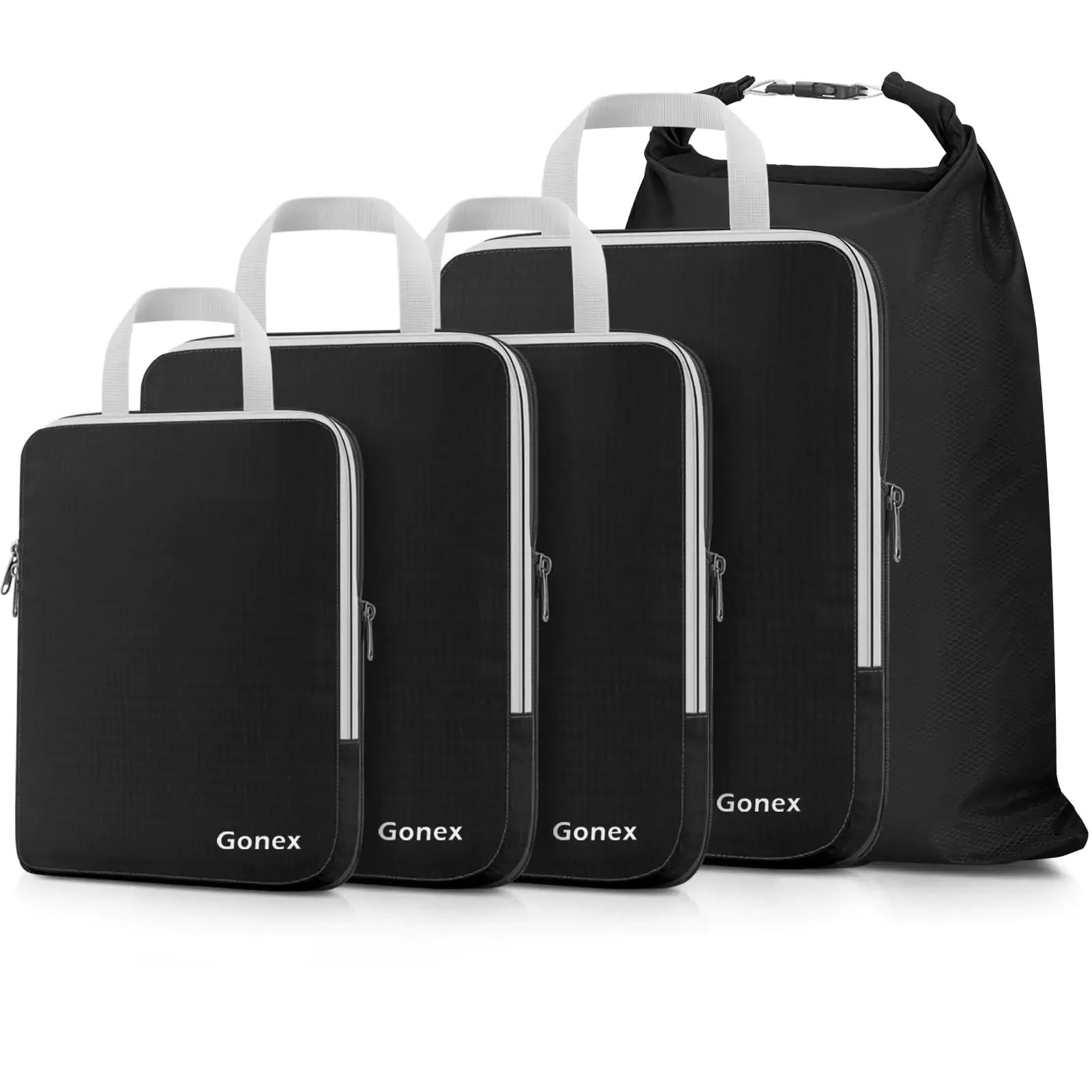 Gonex 5 Pcs Compression Packing Cubes With Laundry Bag Flash Offer Today