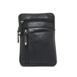 Oran - Rh-2360 Mens Belt Bag With Cross Body Strap - Black Hot Deal Alert