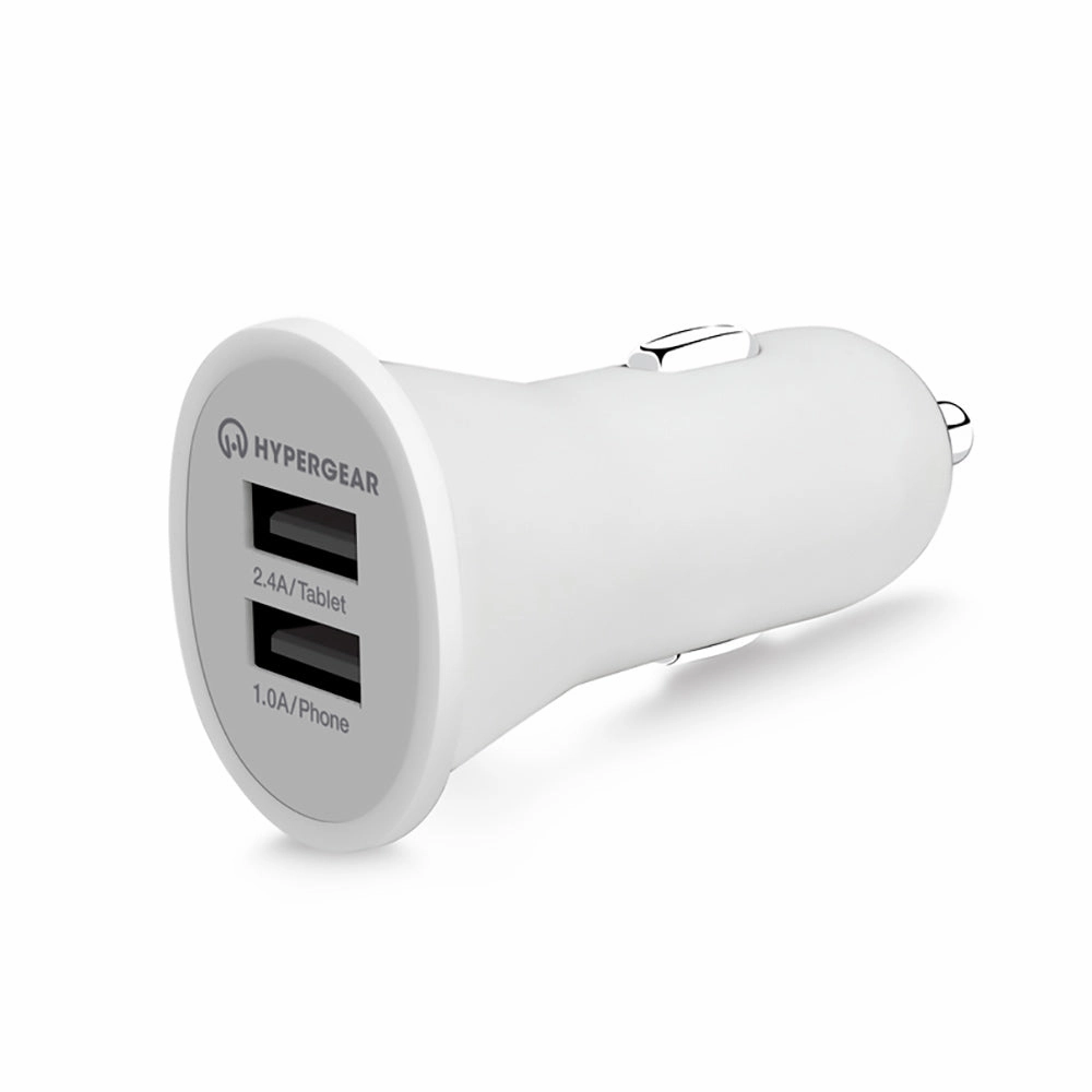 Special Deals Online Instant Hot Deal 12W Dual Usb Mini Car Charger | White