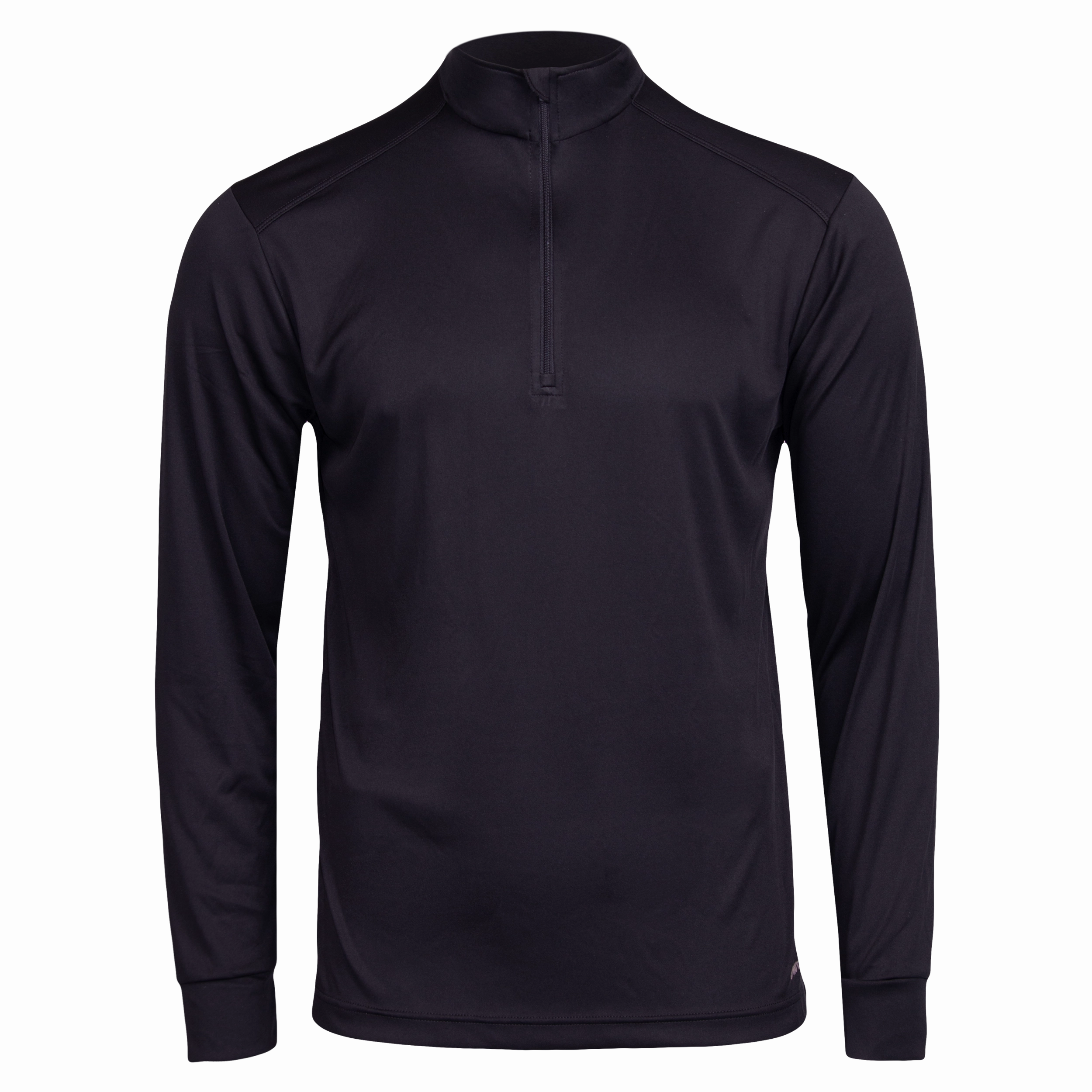 Men'S Peach Skins Solid Zip-T - Black Hot Item Clearance