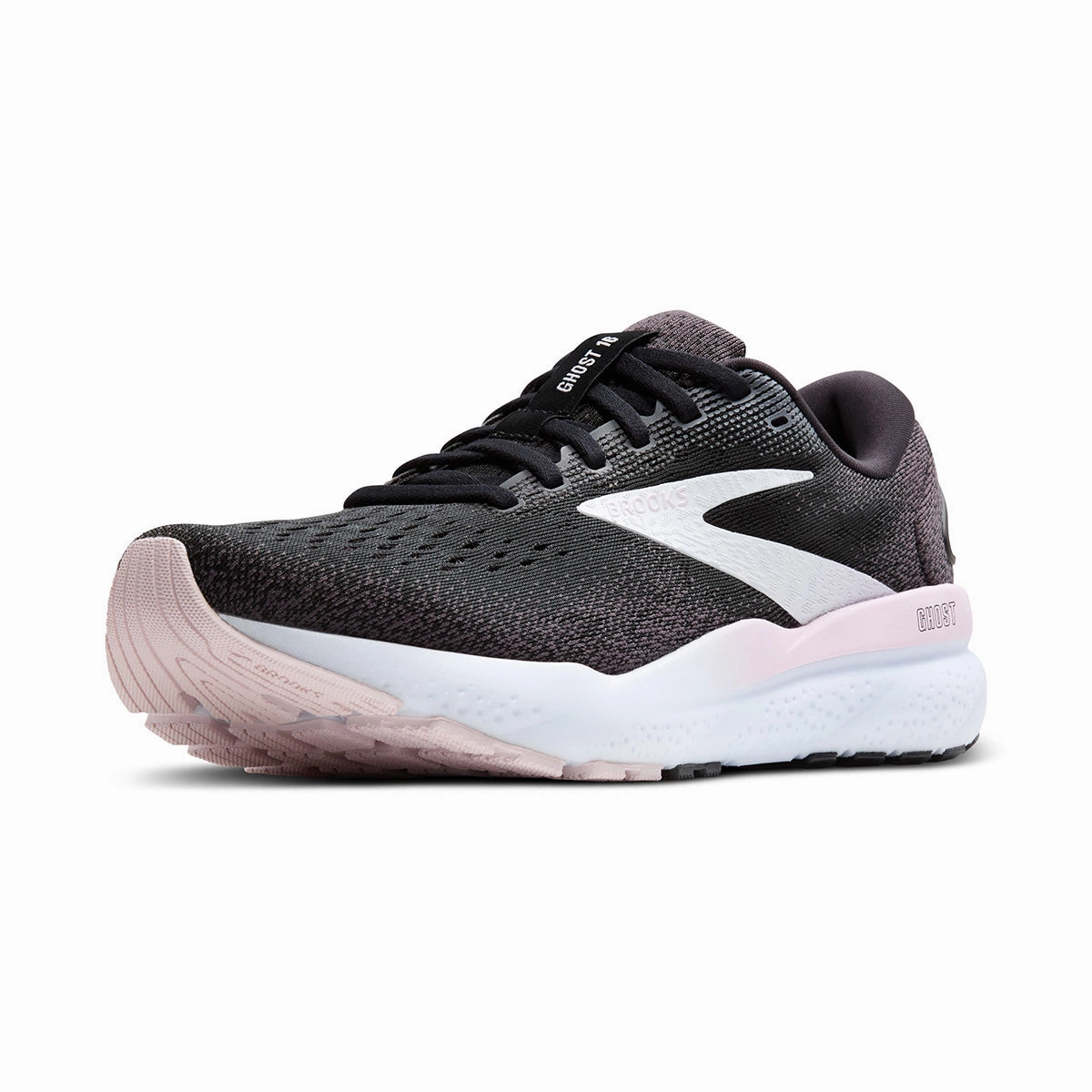 Special Offer Inside Brooks Ghost 16 Womens | Black/White/Orchid Ice