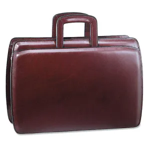 Jack Georges Elements Slim Leather Briefcase #4202-Burgundy MustShop Sale