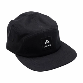 Jones Hakuba 5 Panel Organic Cotton Cap - Stealth Black Special Deal Frenzy