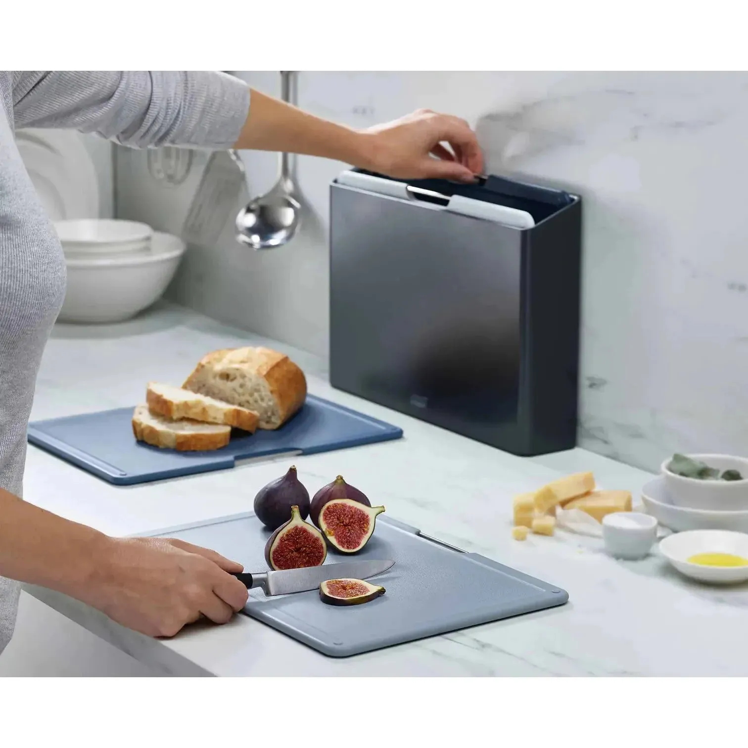 Joseph Joseph Folio Large 4-piece Grey Chopping Board Set