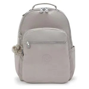 Big Savings Alert Flash Sale Now Kipling Seoul Large Nylon Laptop Backpack Grey Gris