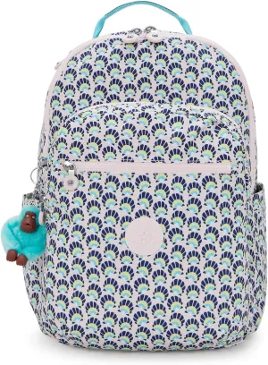 Perfect Gift Sale Kipling Seoul Large  Printed 15" Laptop Backpack - Geo Shell