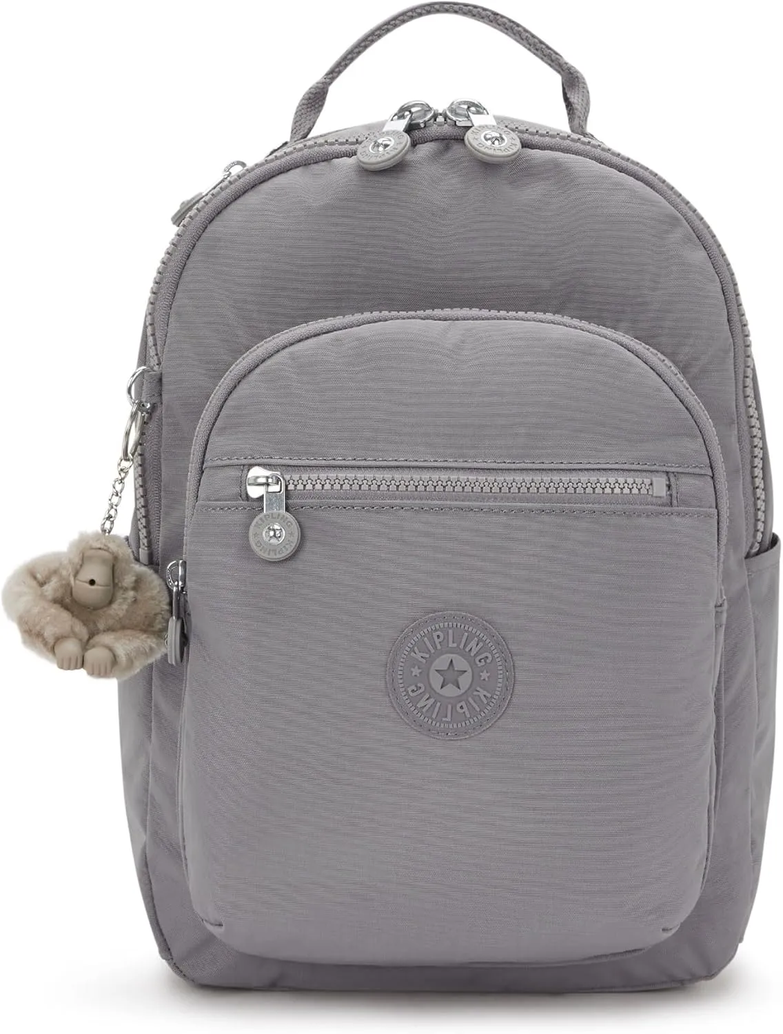 Kipling Seoul Small  Nylon Tablet Backpack Inviting Grey Limited Time Sale Dont Miss This Deal