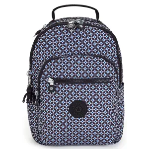 Clearance Blowout Kipling Seoul Small  Printed Tablet Backpack Blackish Tile
