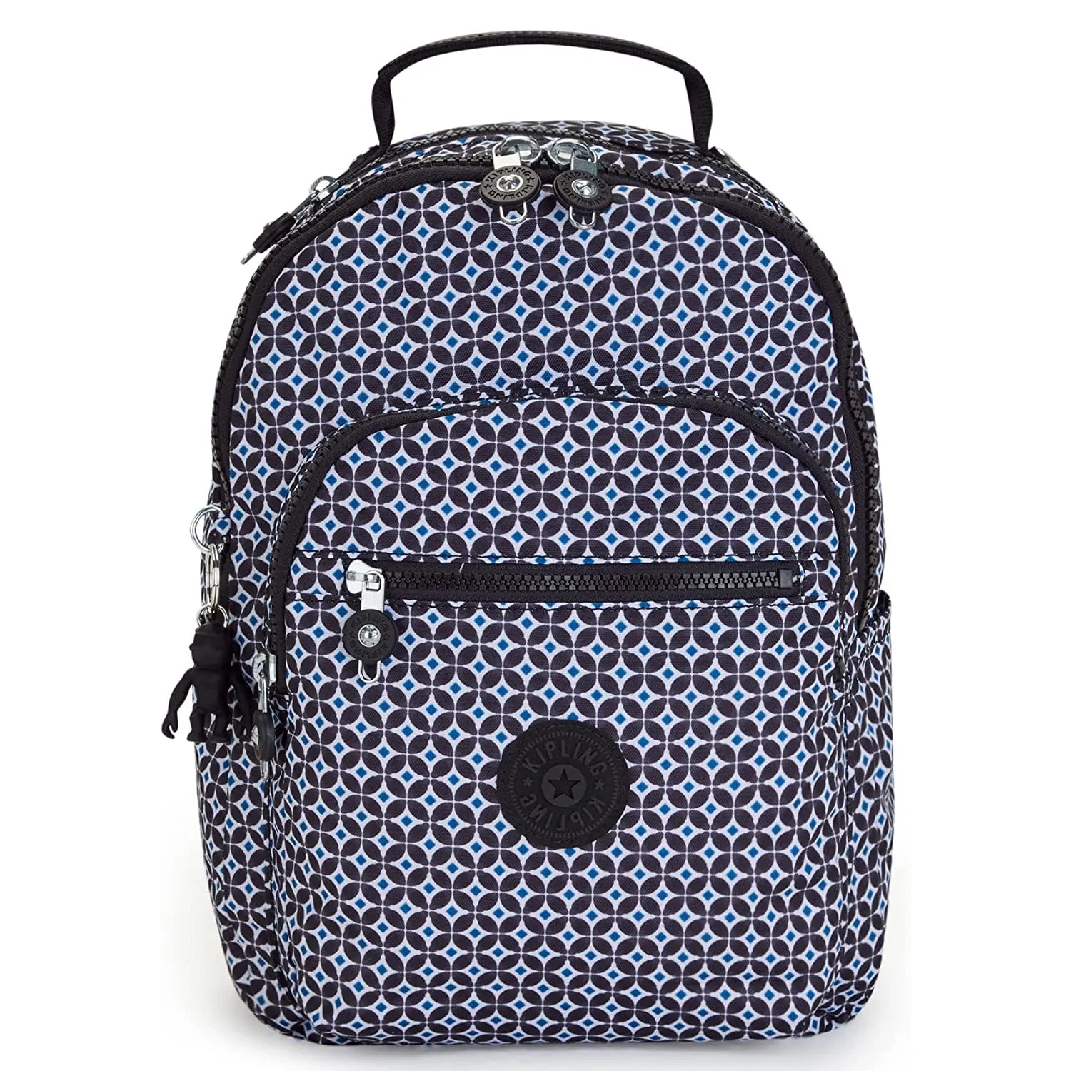 Clearance Blowout Kipling Seoul Small  Printed Tablet Backpack Blackish Tile