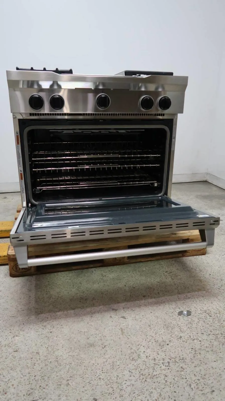 KitchenAid 36" 4-burner   Griddle Dual Fuel SS Freestanding Range KDRS463VSS