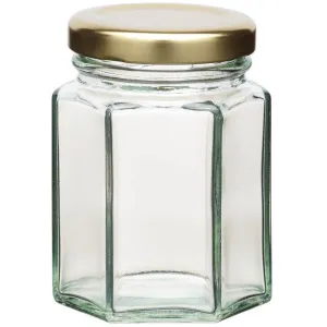 KitchenCraft 110ml Hexagonal Jar withTwist-off Lid