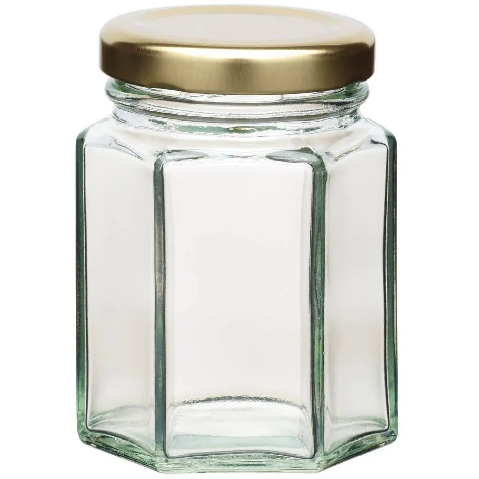 KitchenCraft 110ml Hexagonal Jar withTwist-off Lid