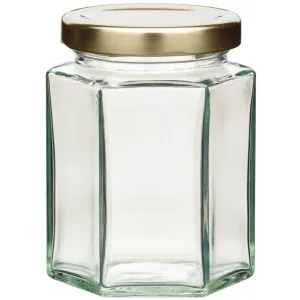 KitchenCraft 227ml Hexagonal Jar & Twist-off Lid