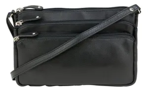 Dont Wait Save Franco Bonini - 12-221 Crossbody Sling Leather - Black