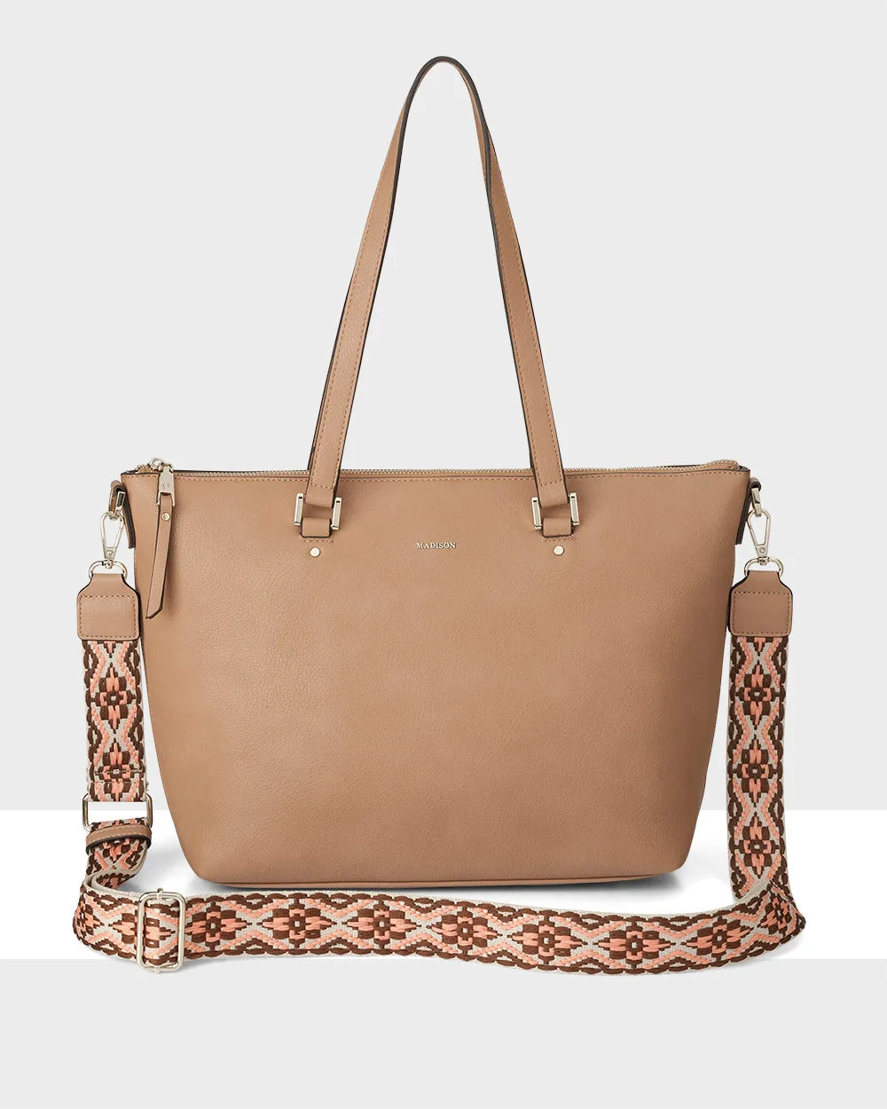 Vivian Medium Zip Top Tote With Aztec Strap Hot Sale Alert Dont Miss Out