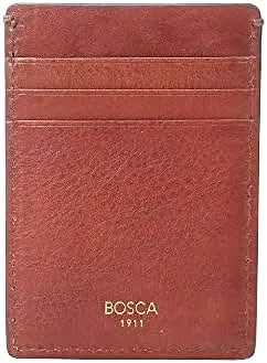 Big Savings Event Bosca Deluxe Front Pocket Wallet Cognac Washed Leather