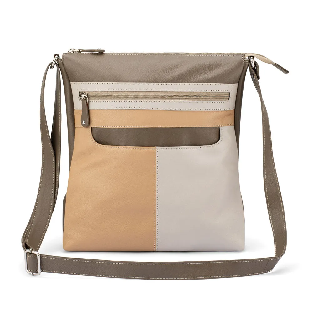 Trending Offer Today MustHave Deal Franco Bonini - 4557 Slim Shoulder Crossbody Leather Bag - Bone Multi