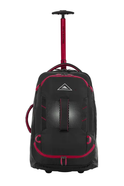 High Sierra - Composite V4 56Cm Small Rfid Wheeled Duffle With Backpack Straps - Black/Red Gift Ideas Galore Today Only Discount Alert
