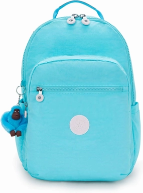 Kipling Seoul Large 15" Laptop Backpack - Poppy Aqua Shop Smart Save Clearance Savings Now