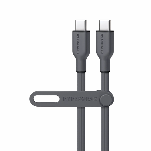 Flexi Pro Usb-C To Usb-C Soft-Touch Silicone Fast Charge Cable | 10Ft | Gray Big Price Drop Sweet Deal Today
