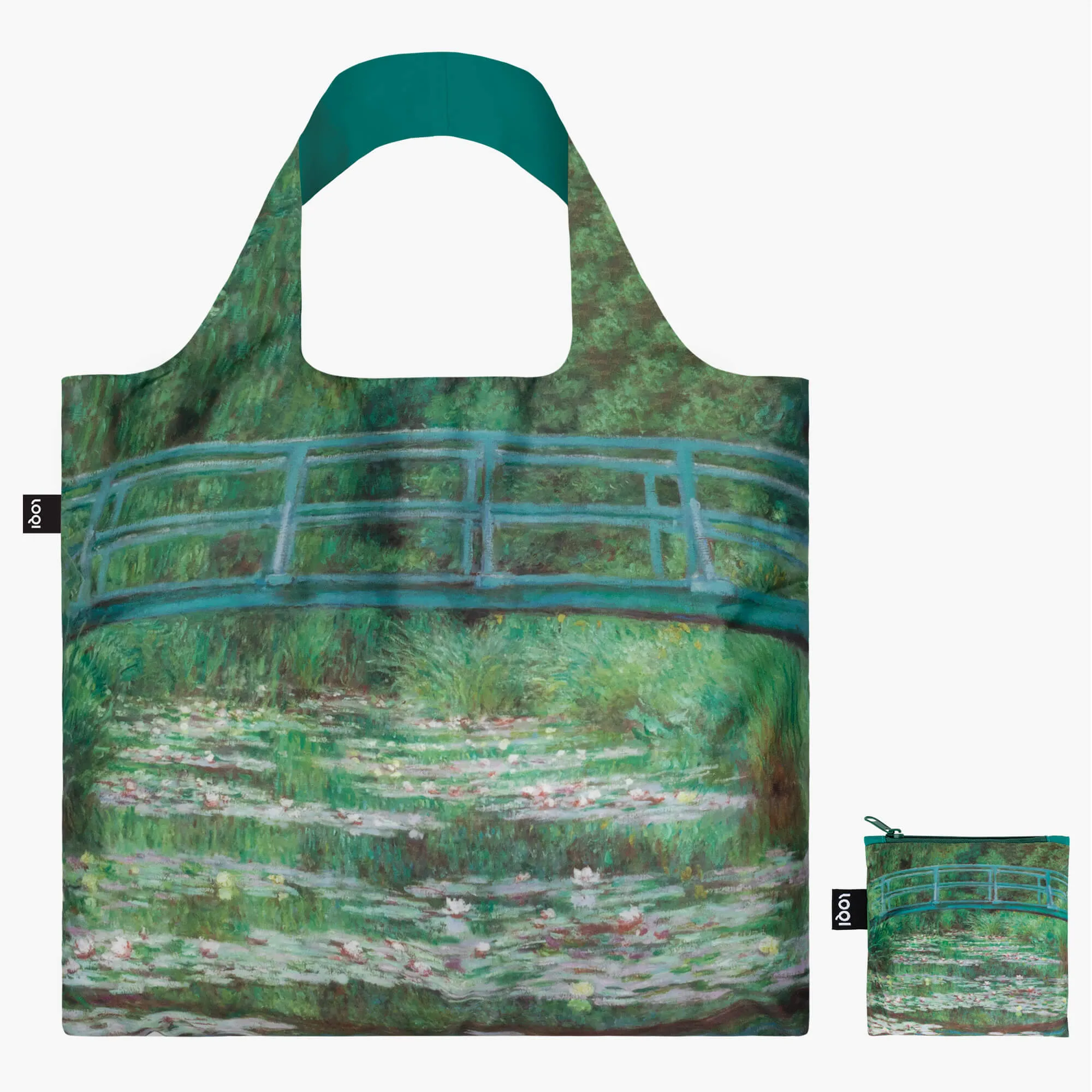 Loqi Tote Bag With Zip Pouch - Claude Monet Japanese Footbridge Today Only Savings