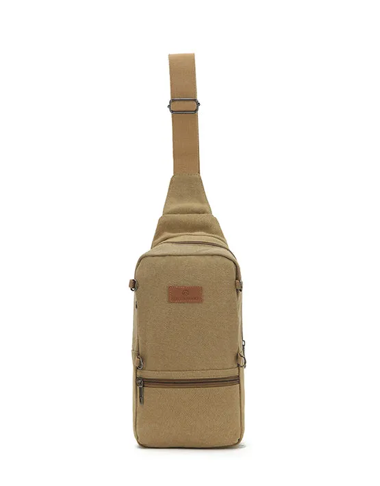 Louise Berry - Lb012-B Canvas Sling Backpack - Khaki Gift Ideas Galore