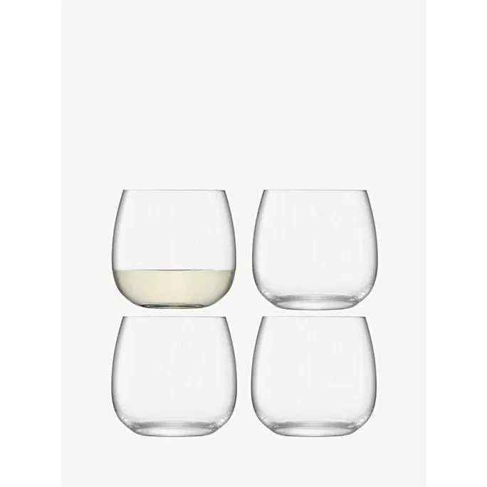 LSA Borough Stemless White Wine Glass Set