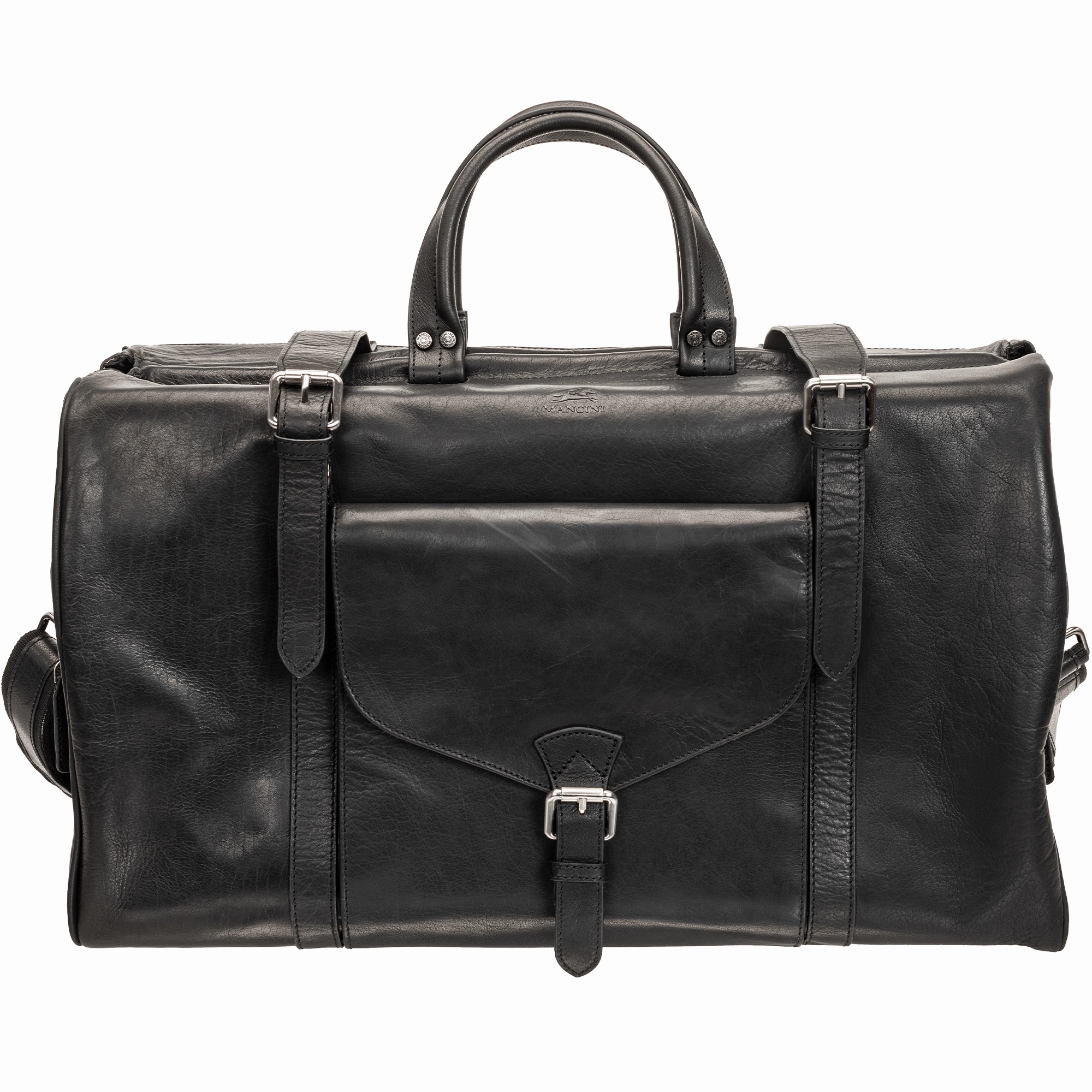 Unmissable Deal Today Big Hot Sale Mancini Leather Buffalo Dowel Rod Carry-On Duffle Bag