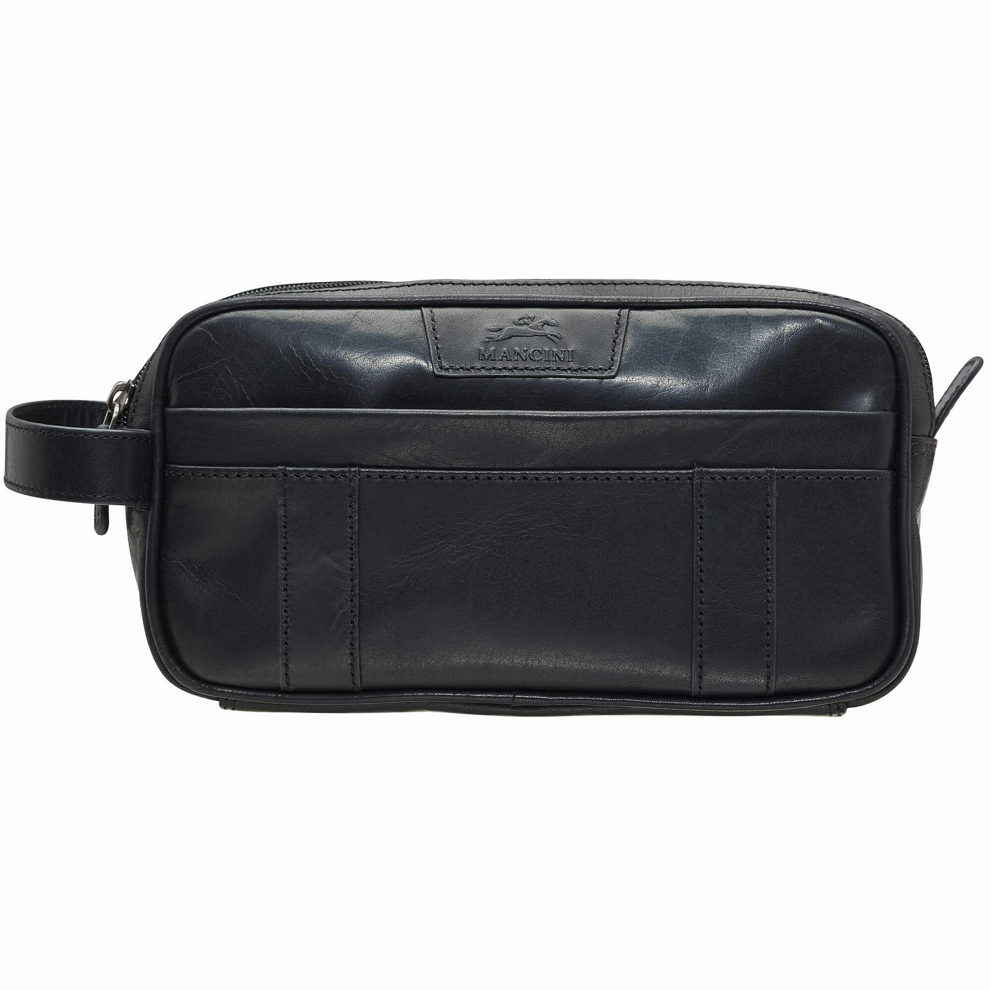 Mancini Leather Buffalo Dual Top Zipper Toiletry Bag Clearance Event Shop the Best Deals