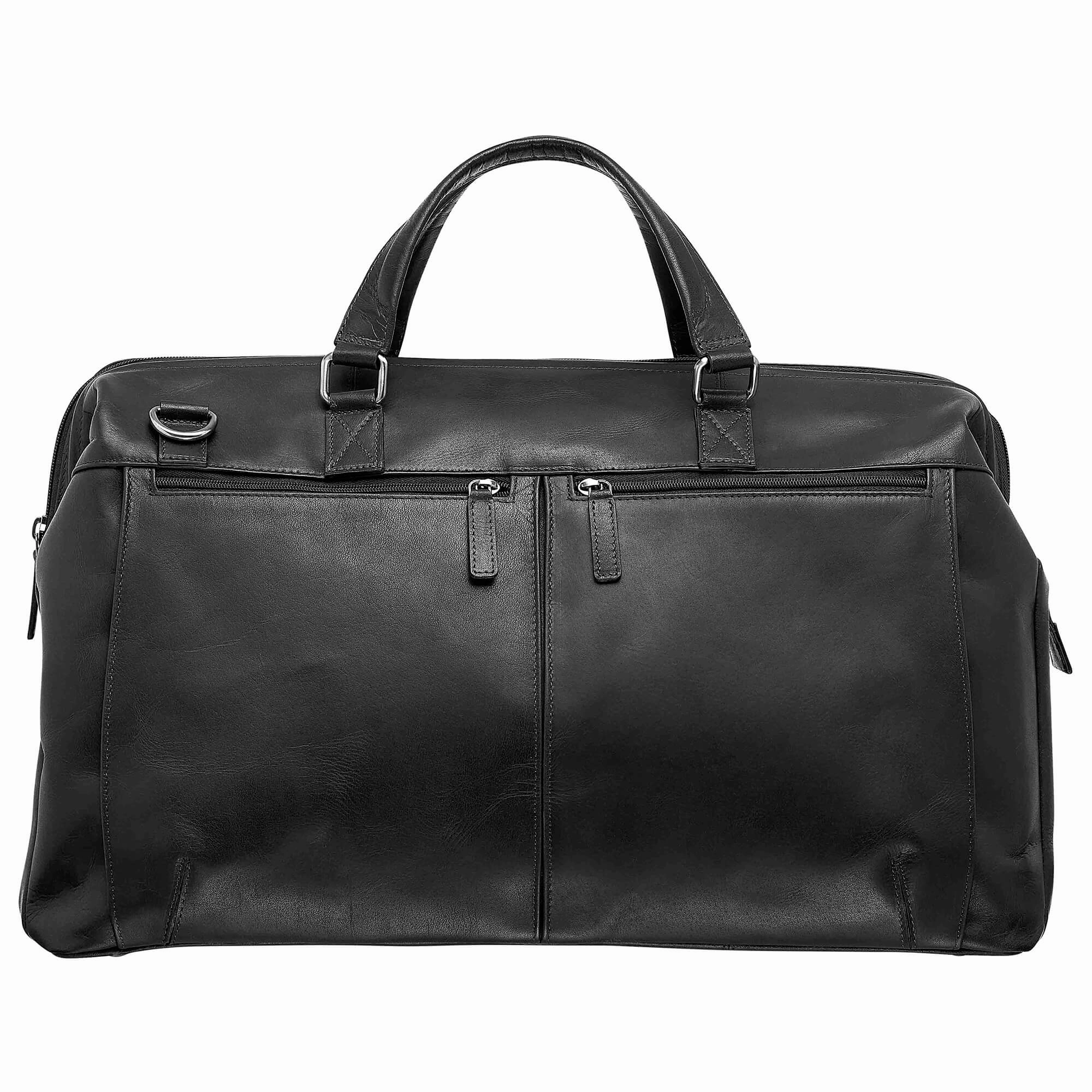 Mancini Leather Classic Carry-On Duffle Bag Weekend Flash Offer