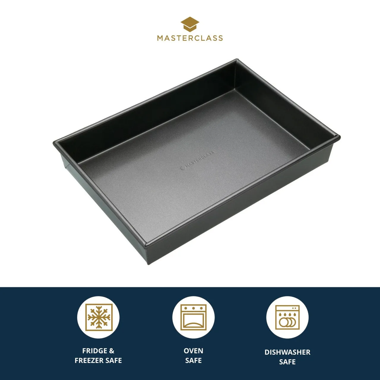 MasterClass Non-Stick 35cm x 24cm Rectangular Deep Pan