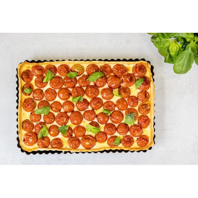 MasterClass Non-Stick Loose Base Fluted Rectangular Flan/Quiche