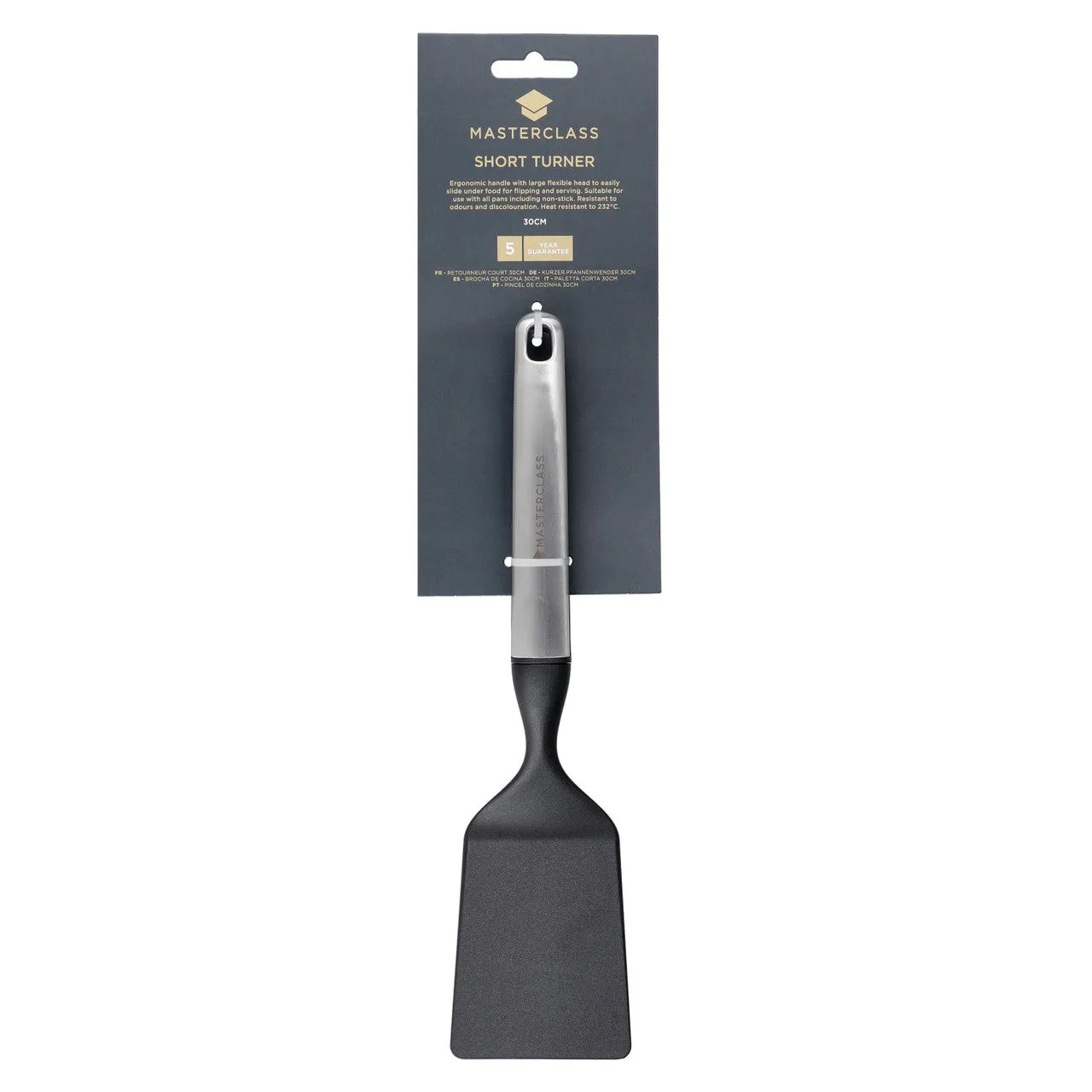 MasterClass Soft Grip Stainless Steel 30cm Short Turner