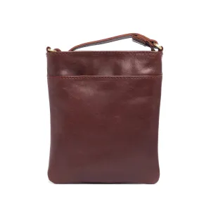 Oran - Rh-2362 Slim Leather Cross Body Bag - Brandy Hot Price Drop