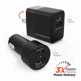 MustHave Clearance Deal Frenzy Today Usb-C Power Delivery Bundle | 20W Usb-C Pd   12W Usb Fast Wall Charger And Fast Car Charger | Black