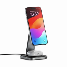 Best Deal Alert Stq21Fm 2-In-1 Foldable Qi2 Wireless Charging Stand Space Gray