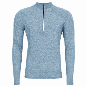 Hot Offer Frenzy Men'S Clima-Tek Zip-T - Ashley Blue Heather