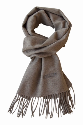 Shop the Best Deals Online Deal Frenzy Merino Wool Scarf In Beige Melange From Moschino