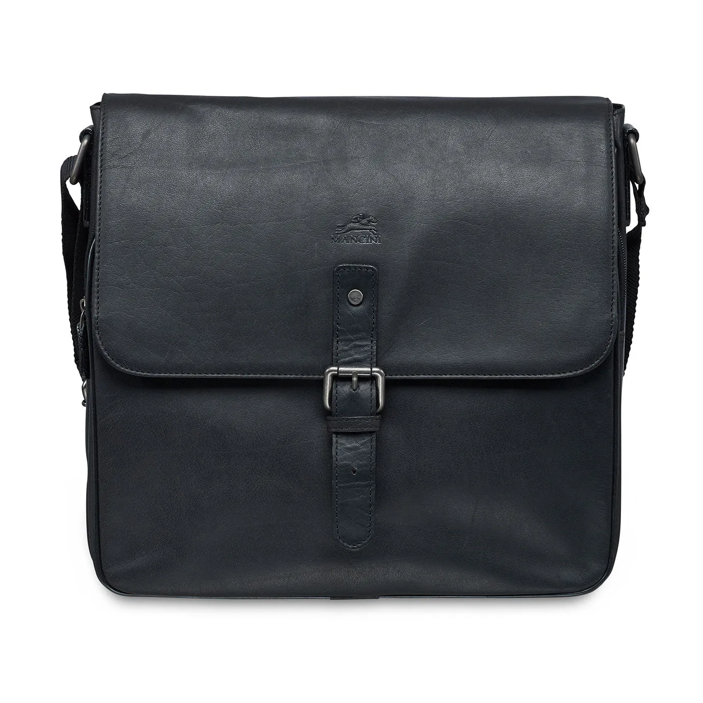 Mancini Leather Crossover Bag For 12" Laptop / Tablet With Rfid Secure Pocket, 12" X 3" X 12", Black Weekend Sale Special