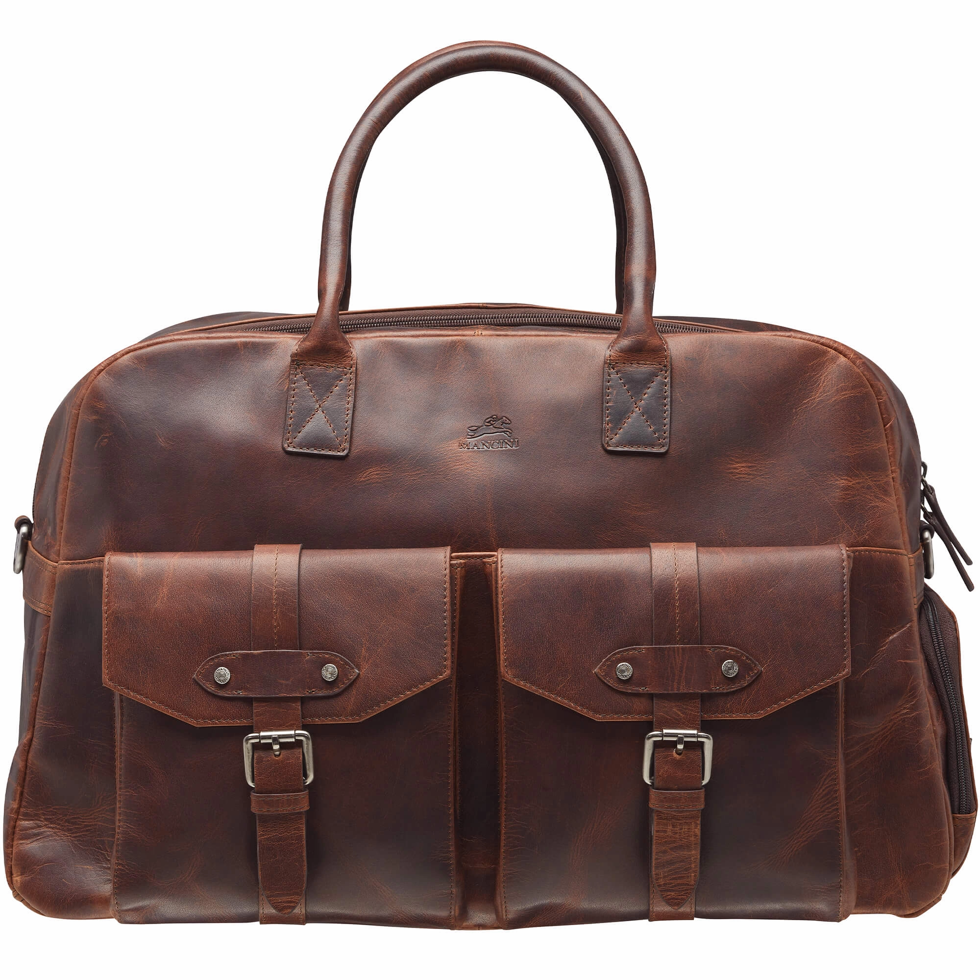 Mancini Leather Buffalo Classic Duffel Bag Steal Todays Offer