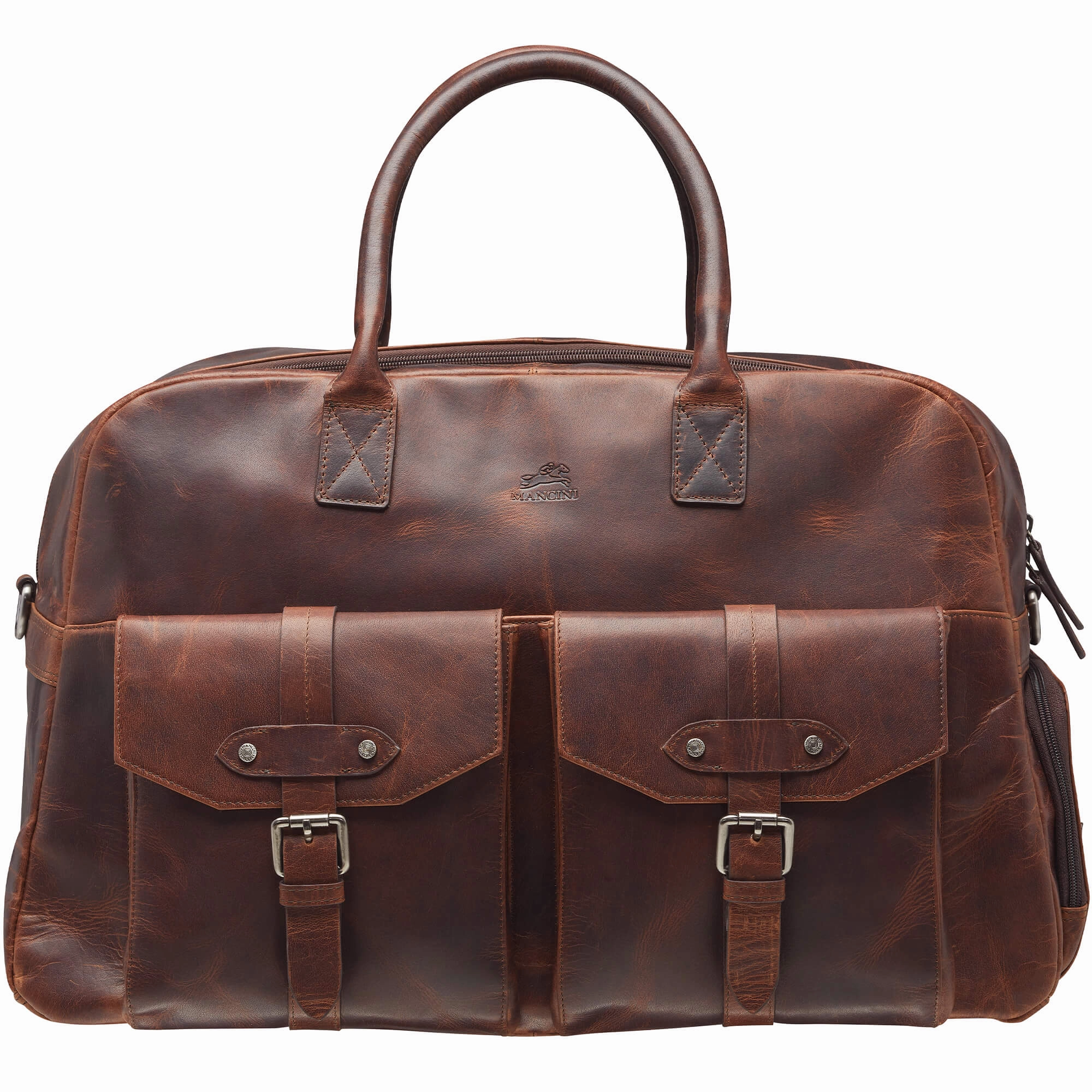 Mancini Leather Buffalo Classic Duffel Bag Shop Smart Deals