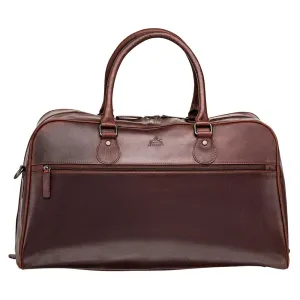 Mancini Leather Classic Duffle Bag, 21.5" X 11" X 14", Brown Price Slash Today