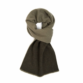 Grab Your Savings Clearance Sale Now Olive And Dark Green Two-Tone Cashmere Neck Warmer