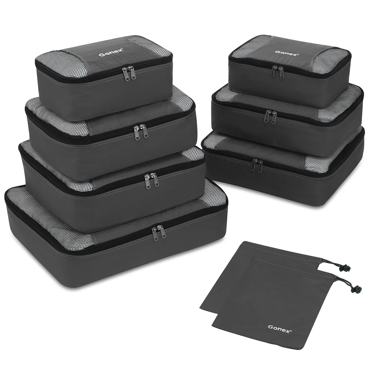 Hot Discount Deal Gonex Packing Cubes For Suitcase, Set Of 9