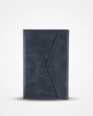 Grunge Blue Leather Passport Wallet Dont Miss Hot Deals Exclusive Online Deal