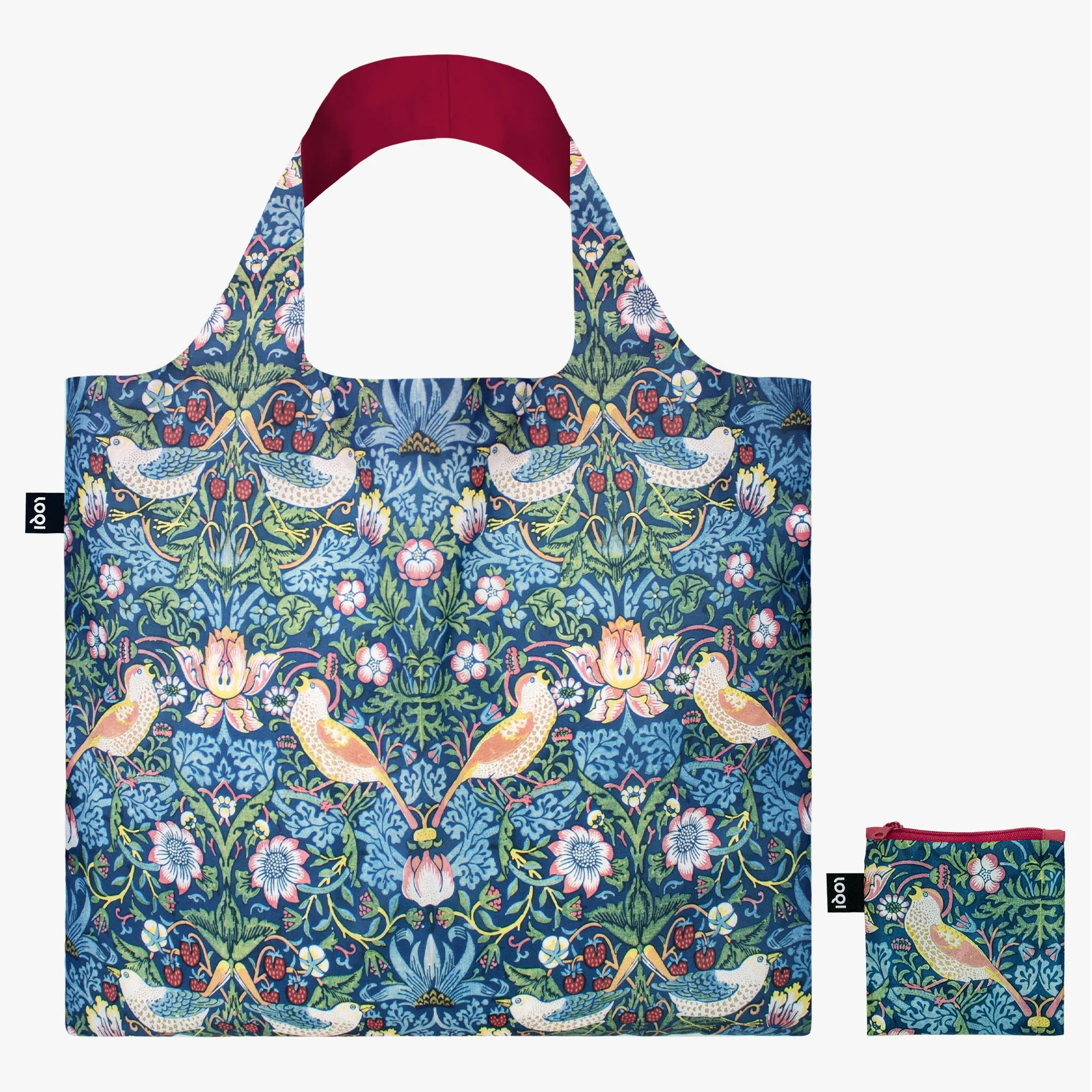 Loqi Tote Bag With Zip Pouch - The Strawberry Thief Mega Discount Today