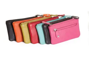 Oran - Wk-364 Saba Flat Leather Coin Purse - Yellow Gift Sale Event Hot Clearance Now